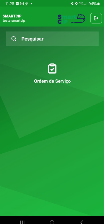 Tela 1 - Aplicativo SMARTCIP