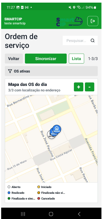 Tela 3 - Aplicativo SMARTCIP