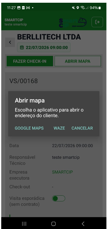 Tela 6 - Aplicativo SMARTCIP