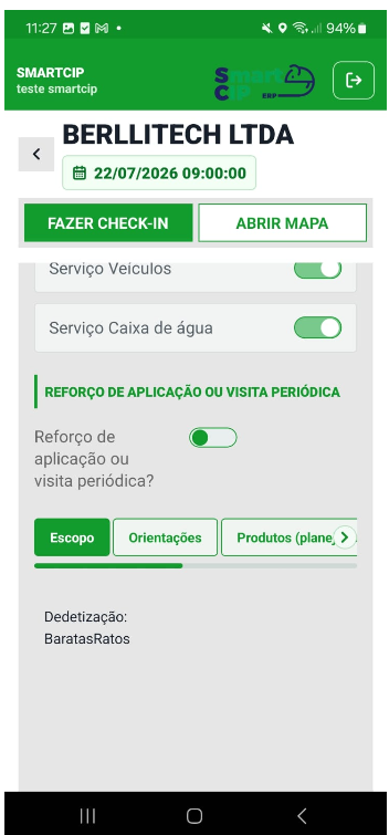 Tela 7 - Aplicativo SMARTCIP
