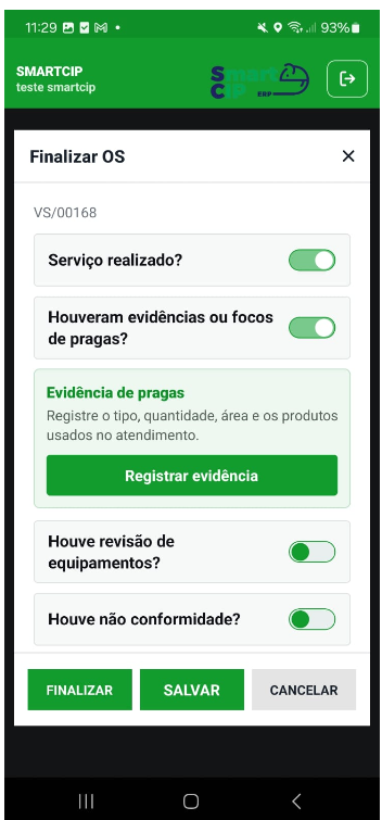 Tela 9 - Aplicativo SMARTCIP