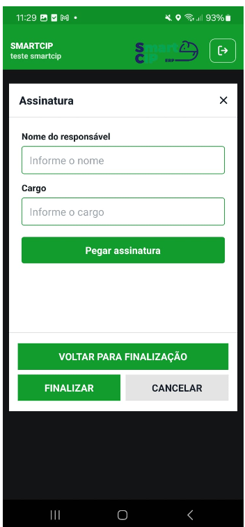 Tela 12 - Aplicativo SMARTCIP