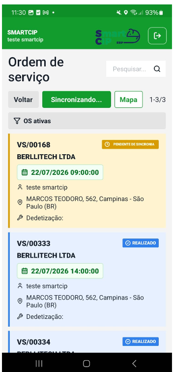 Tela 15 - Aplicativo SMARTCIP