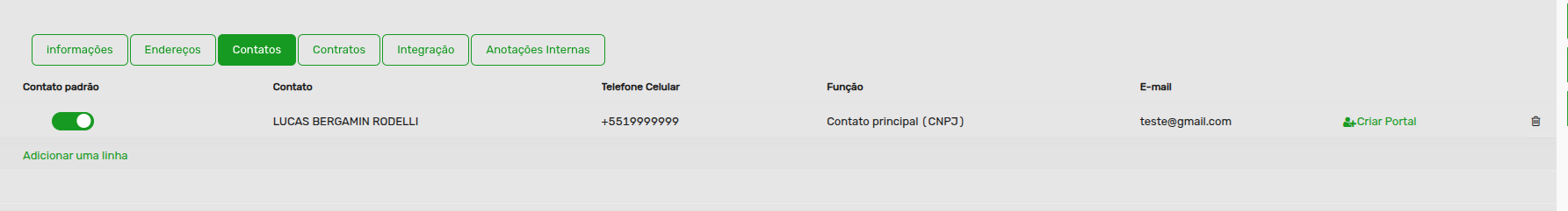 Tela 7 - Como criar um cliente