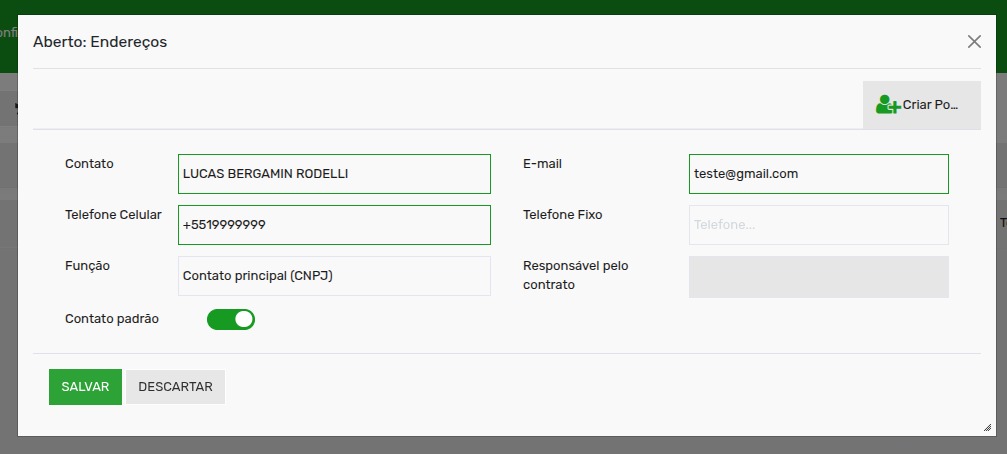 Tela 8 - Como criar um cliente