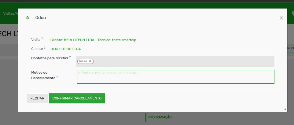 Tela 23 - Como criar uma visita