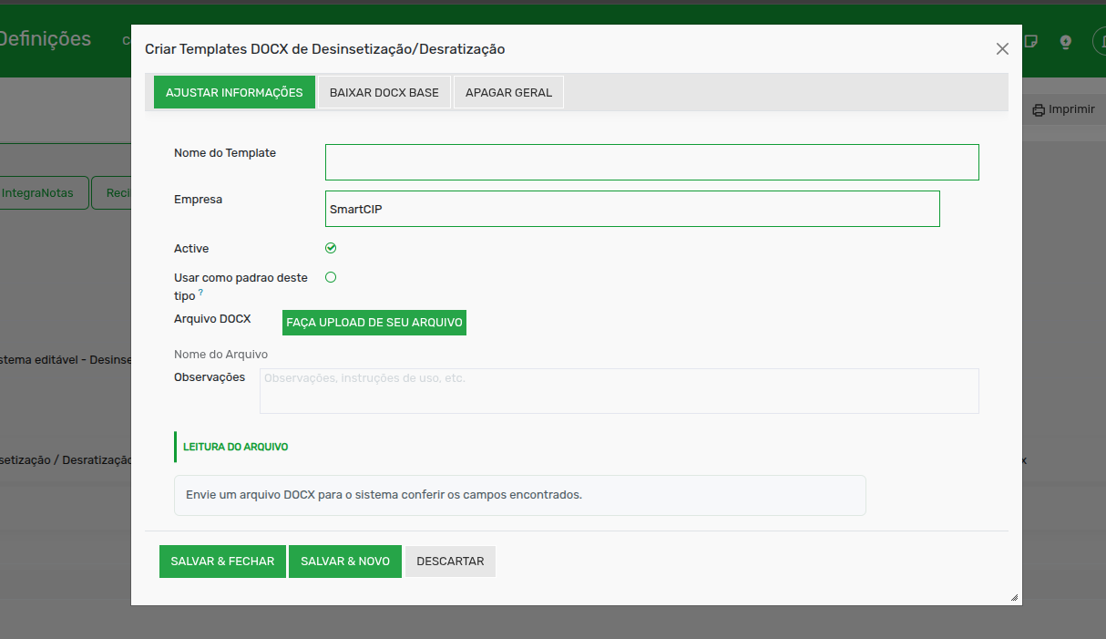 Tela 7 - Como personalizar os Certificados Padrão