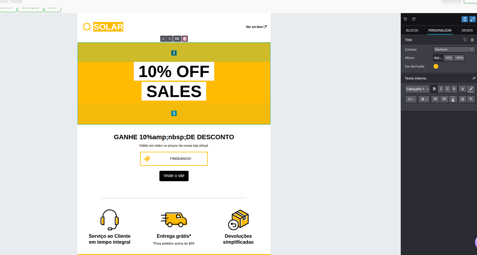 Tela 8 - Marketing de E-mail