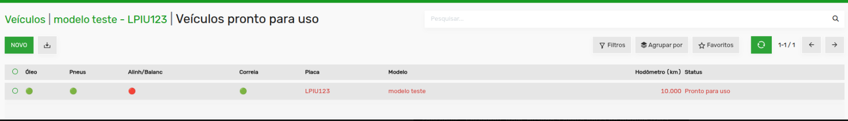Tela 13 - Módulo Frota