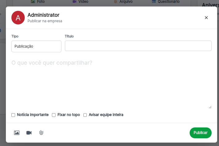 Tela 3 - Módulo Intranet