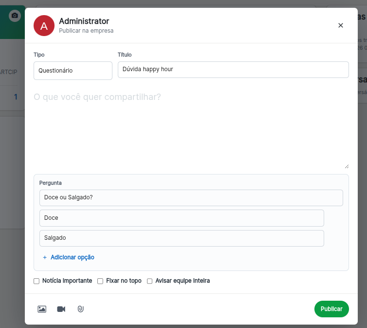 Tela 8 - Módulo Intranet