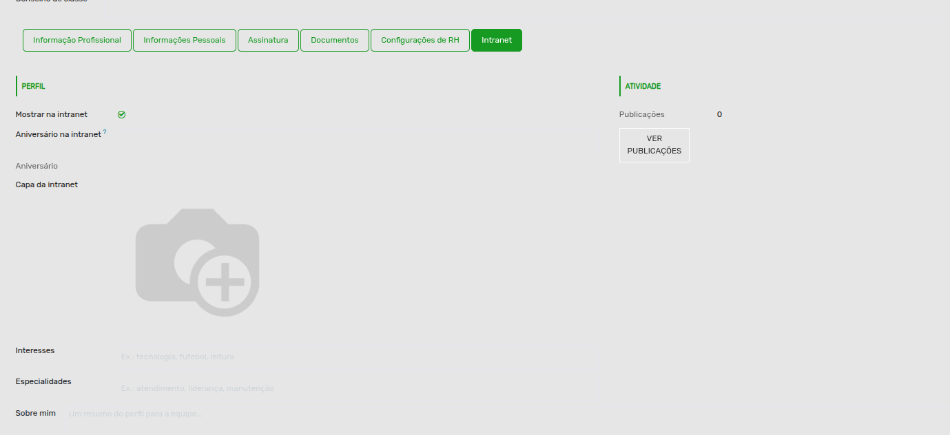 Tela 14 - Módulo Intranet
