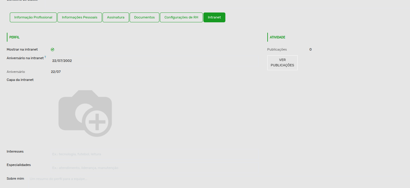 Tela 15 - Módulo Intranet