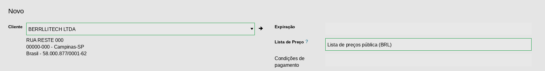 Tela 2 - Módulo Vendas