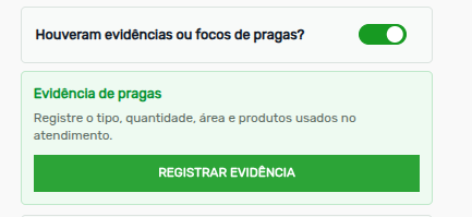 Tela 2 - Como preencher a visita de dedetização