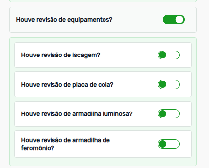 Tela 7 - Como preencher a visita de dedetização